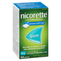 Nicorette - Nicotine Gum 4 mg Ext Chill Menthol, 105 Each