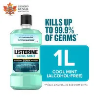 Listerine - Zero Mouthwash, Cool Mint, 1 Litre