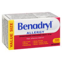 Benadryl - Allergy Caplets, 100 Each