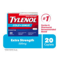 Tylenol - Cold and Sinus Nighttime, 20 Each