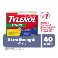 Tylenol - Sinus  Ez Tabs - Extra Strength, 40 Each