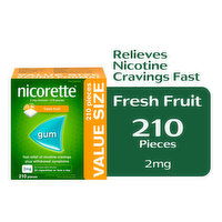 Nicorette - Nicotine Gum 2mg - Fresh Fruit, 210 Each