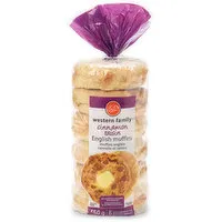 Western Family - Cinnamon Raisin English Muffins, 6 Each