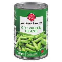 Western Family - Cut Green Beans, 398 Millilitre