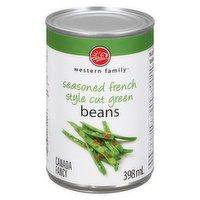 Western Family - Green Beans Seasoned French Style Cut, 398 Millilitre