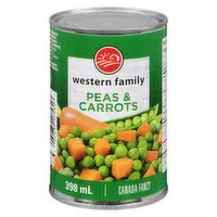 Western Family - Peas & Carrots, 398 Millilitre