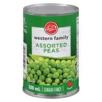 Western Family - Assorted Peas, 398 Millilitre