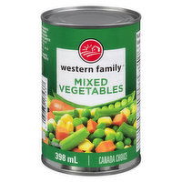 Western Family - Mixed Vegetables, 398 Millilitre