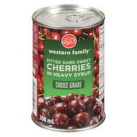 Western Family - Pitted Dark Sweet Cherries in Heavy Syrup