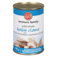 Western Family - Wild Whole Baby Clams, 142 Gram