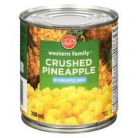 Western Family - Crushed Pineapple, 398 Millilitre