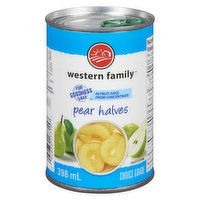 Western Family - Pear Halves Fruit Juice, 398 Millilitre