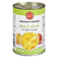 Western Family - Sliced Peaches in Light Syrup, 398 Millilitre