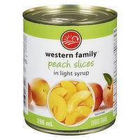 Western Family - Peach Slices in Light Syrup, 796 Millilitre