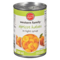 Western Family - Apricot Halves In Light Syrup, 398 Millilitre