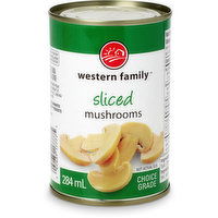 Western Family - Sliced Mushrooms, 284 Millilitre