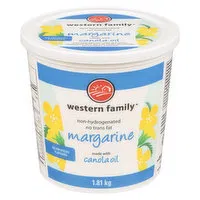 Western Family - Margarine - Non Hydrogenated with Canola Oil, 1.81 Kilogram