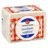 Western Family - Luncheon Napkins - White, 200 Each