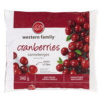 Western Family - Cranberries, Unsweetened, 340 Gram