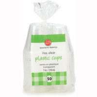 Western Family - Clear Plastic Cups - 7 oz, 50 Each