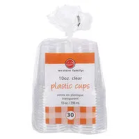 Western Family - Clear Plastic Cups - 10oz