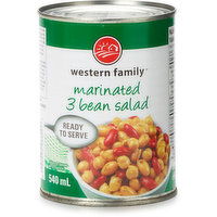 Western Family - Three Bean Salad, 540 Millilitre