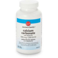 Western Family - Calcium With Vitamin D, 200 Each