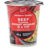 Western Family - Beef Flavour Instant Noodle Cup