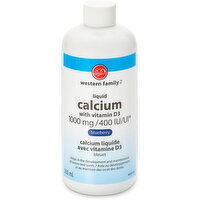 Western Family - WF Liquid Calcium Blueberry, 500 Millilitre