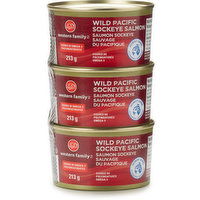 Western Family - Wild Pacific Sockeye Salmon, 3 Each