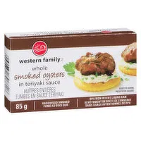 Western Family - Whole Smoked Oysters in Teriyaki Sauce, 85 Gram