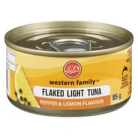 Western Family - Flaked Light Tuna Lemon & Pepper, 85 Gram