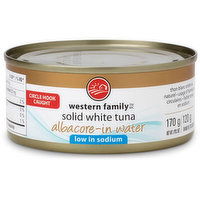 Western Family - Solid White Albacore Tuna in Water - Low Sodium, 170 Gram