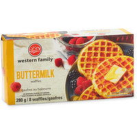 Western Family - Buttermilk Waffles, 8 Each