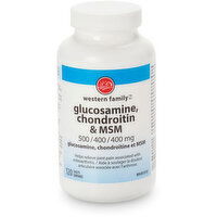 Western Family - Glucosamine Chondroitin & MSM 1300mg, 120 Each