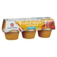 Western Family - Apple Peach Snack Cups, Unsweetened, 6 Each