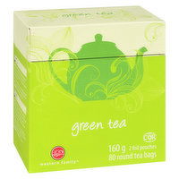 Western Family - Green Tea, 80 Each