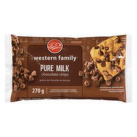 Western Family - Chocolate Chips - Pure Milk, 270 Gram