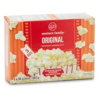 Western Family - Microwave Popcorn - Original, 3 Each