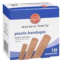 Western Family - Plastic Bandages Assorted, 120 Each