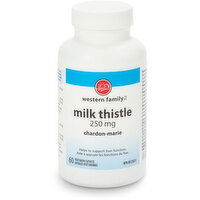 Western Family - Milk Thistle Capsules 250mg, 60 Each