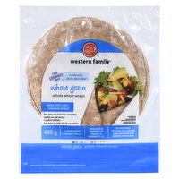 Western Family - Whole Grain Whole Wheat Wraps - Large, 8 Each