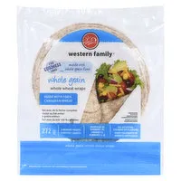 Western Family - Whole Grain Whole Wheat Wraps - Medium, 8 Each