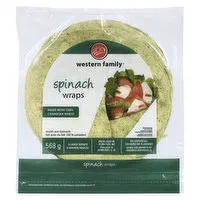 Western Family - Spinach Wraps - Large