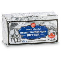 Western Family - Unsalted Creamery Butter, 454 Gram