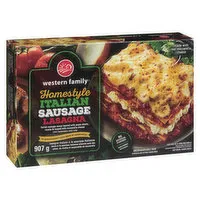 Western Family - Homestyle Meat Lasagna Italian Sausage, 907 Gram