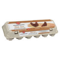 Western Family - Free Run Eggs Brown Large, 12 Each