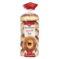 Western Family - Original Bagels, 6 Each