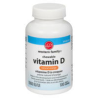 Western Family - Chewable Vitamin D Tablets - Natural Orange