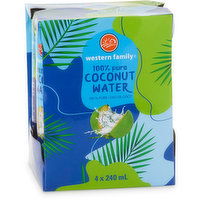 Western Family - Pure Coconut Water 100%, 4 Each